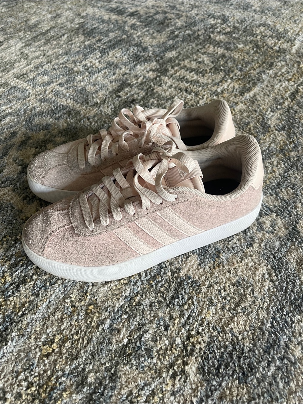 adidas Women's Pale Pink Suede Platform Sneakers